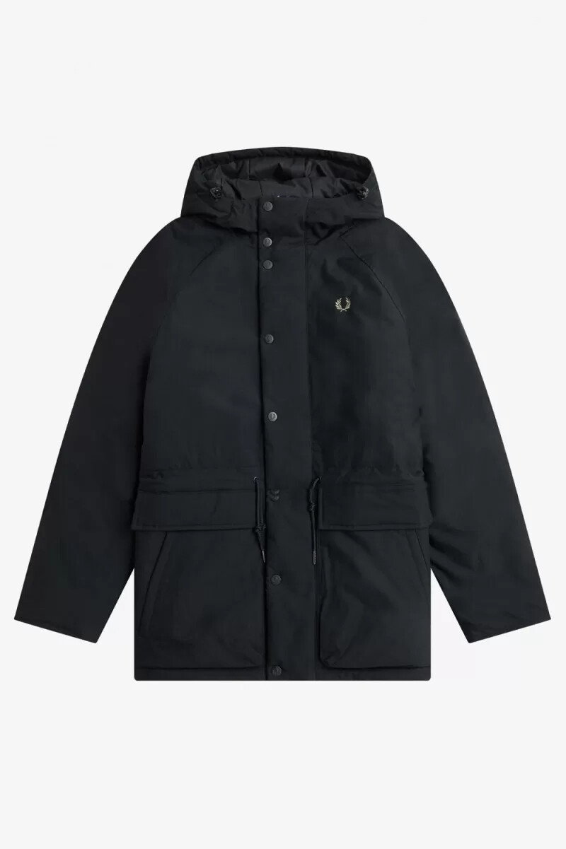 fred perry padded zip through mens jackets black