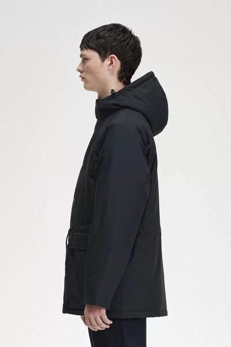 fred perry padded zip through mens jackets black