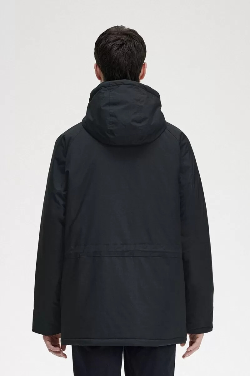 fred perry padded zip through mens jackets black