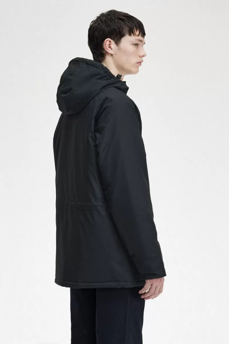 fred perry padded zip through mens jackets black