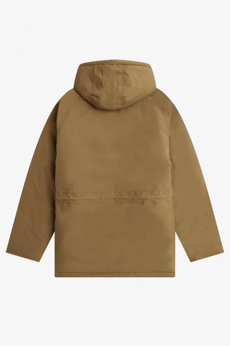fred perry padded zip through mens jackets brown