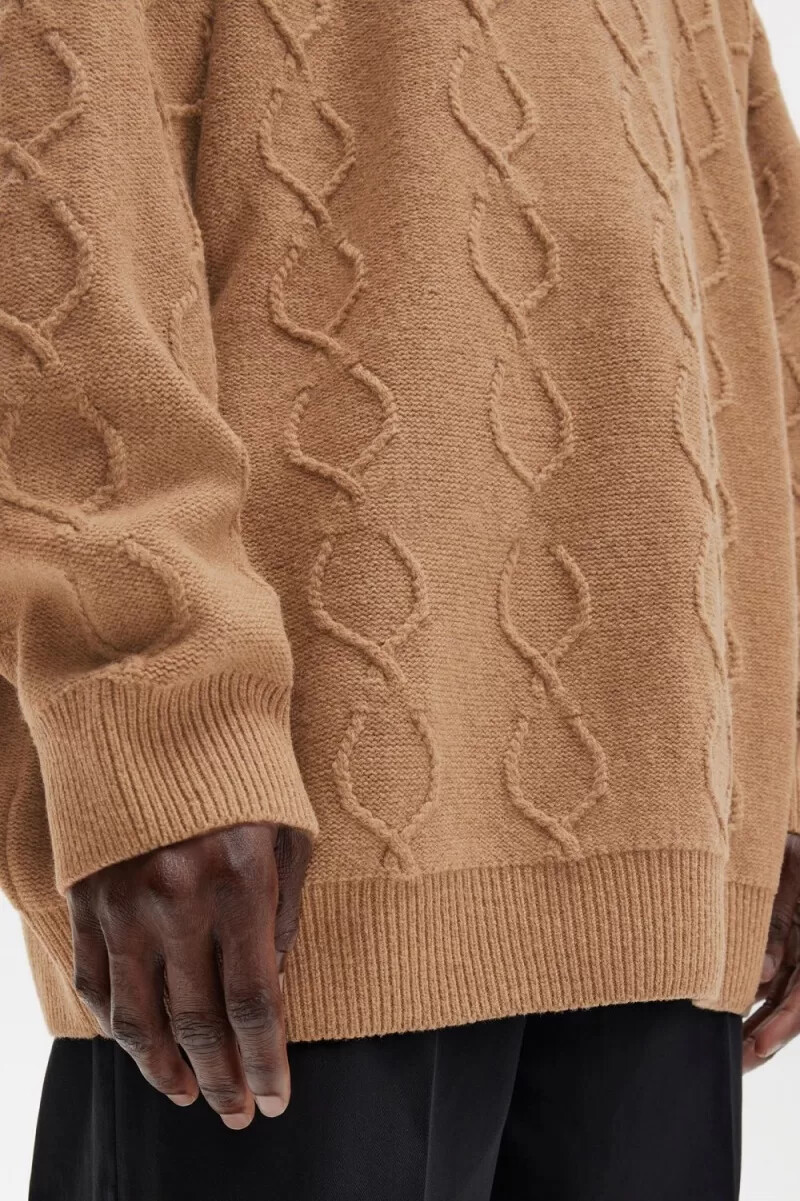 fred perry patch detail oversized mens jumper green