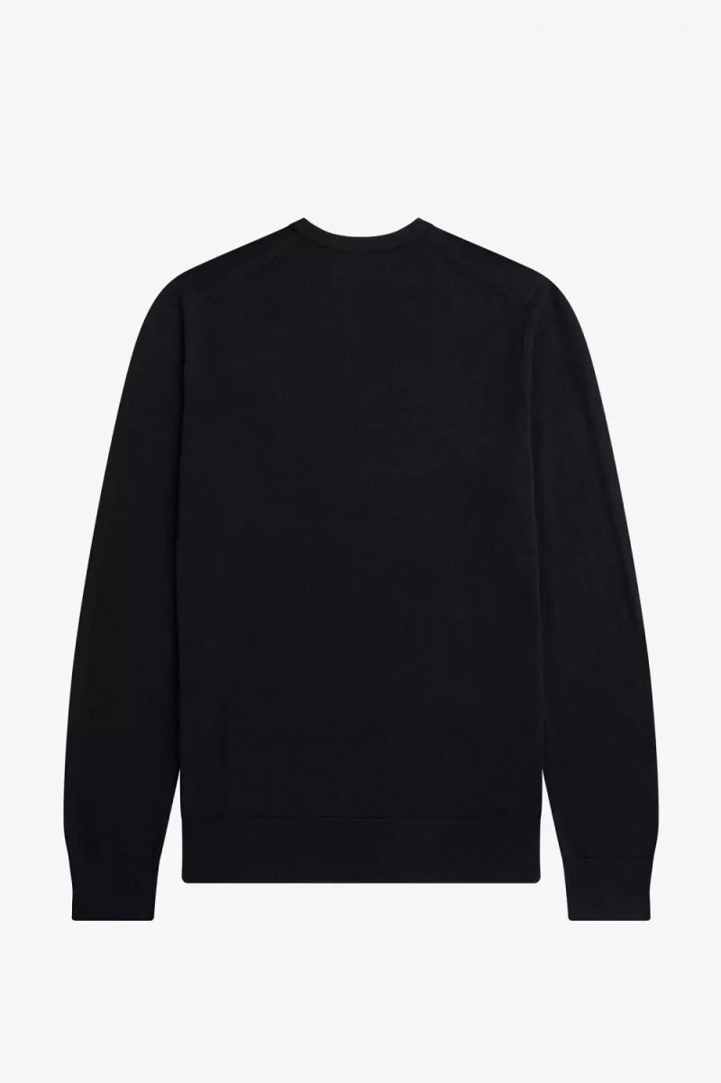 fred perry classic crew neck mens jumper navy