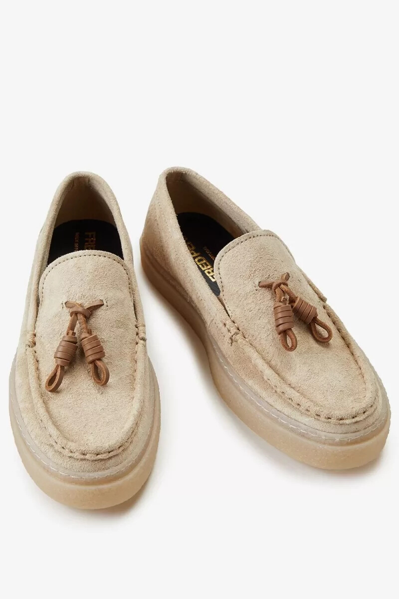 fred perry dawson tassel mens loafers oatmeal