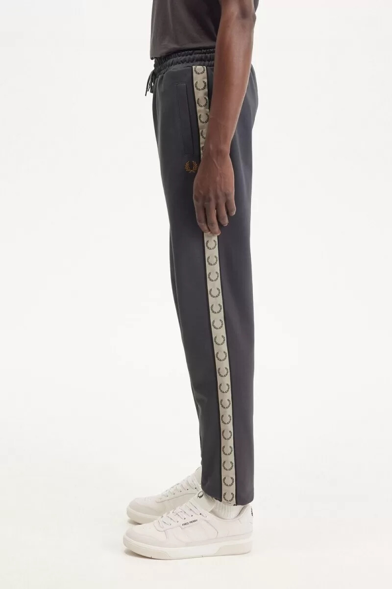 fred perry contrast tape track mens pants anchor grey black