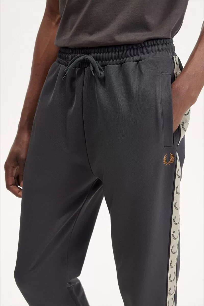 fred perry contrast tape track mens pants anchor grey black