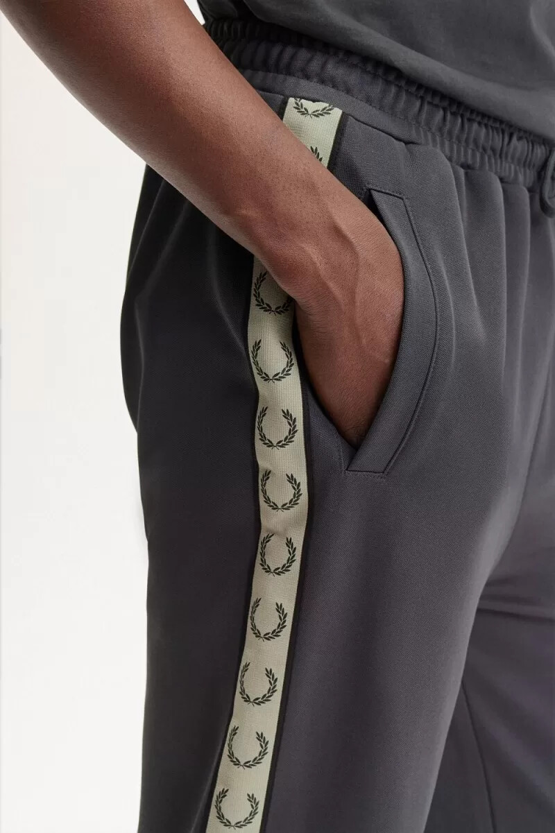 fred perry contrast tape track mens pants anchor grey black