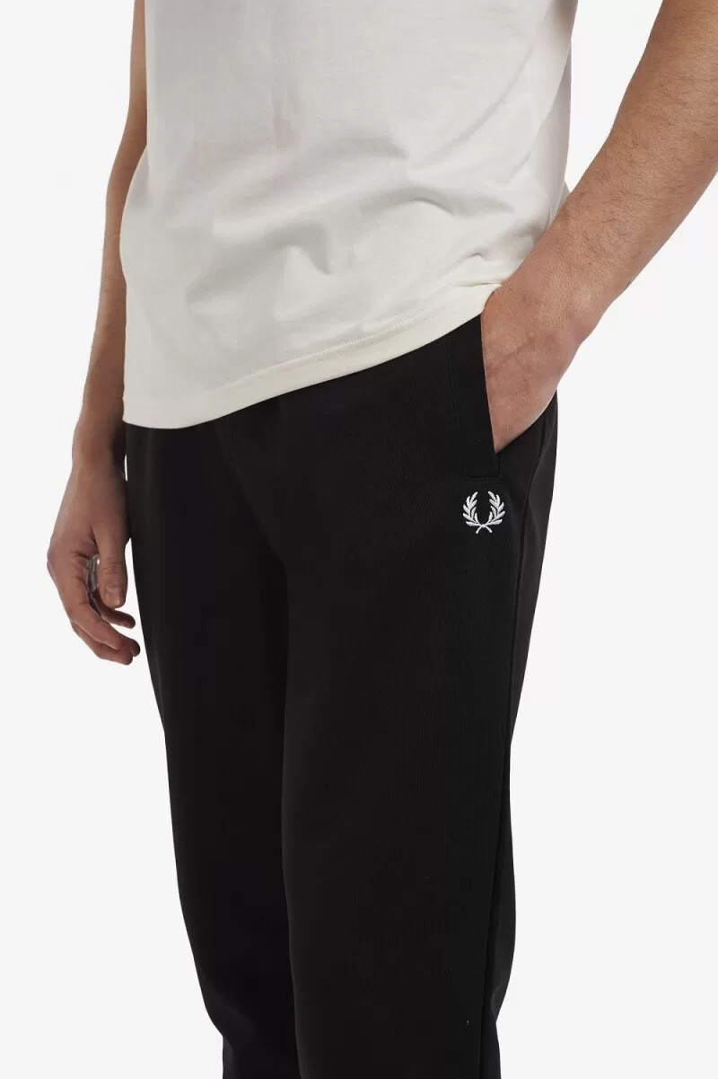 fred perry reverse tricot track mens pants black