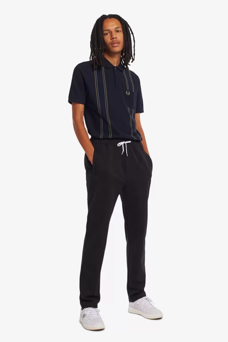 fred perry reverse tricot track mens pants black