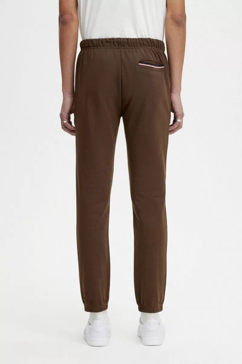 fred perry loopback sweat mens pants burnt tobacco