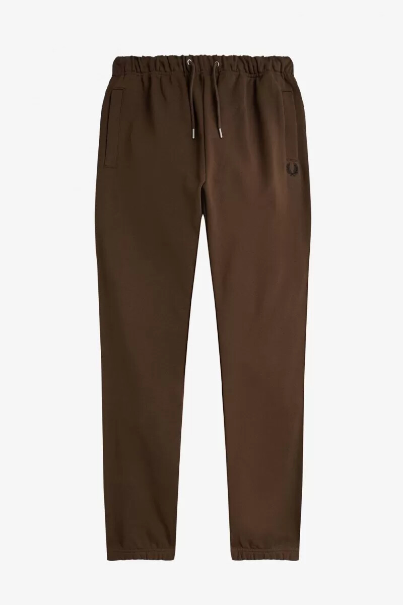 fred perry loopback sweat mens pants burnt tobacco