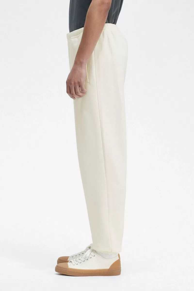 fred perry badge detail track mens pants beige