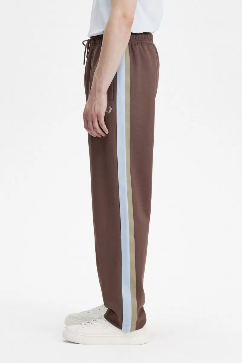 fred perry tape detail track mens pants dark red