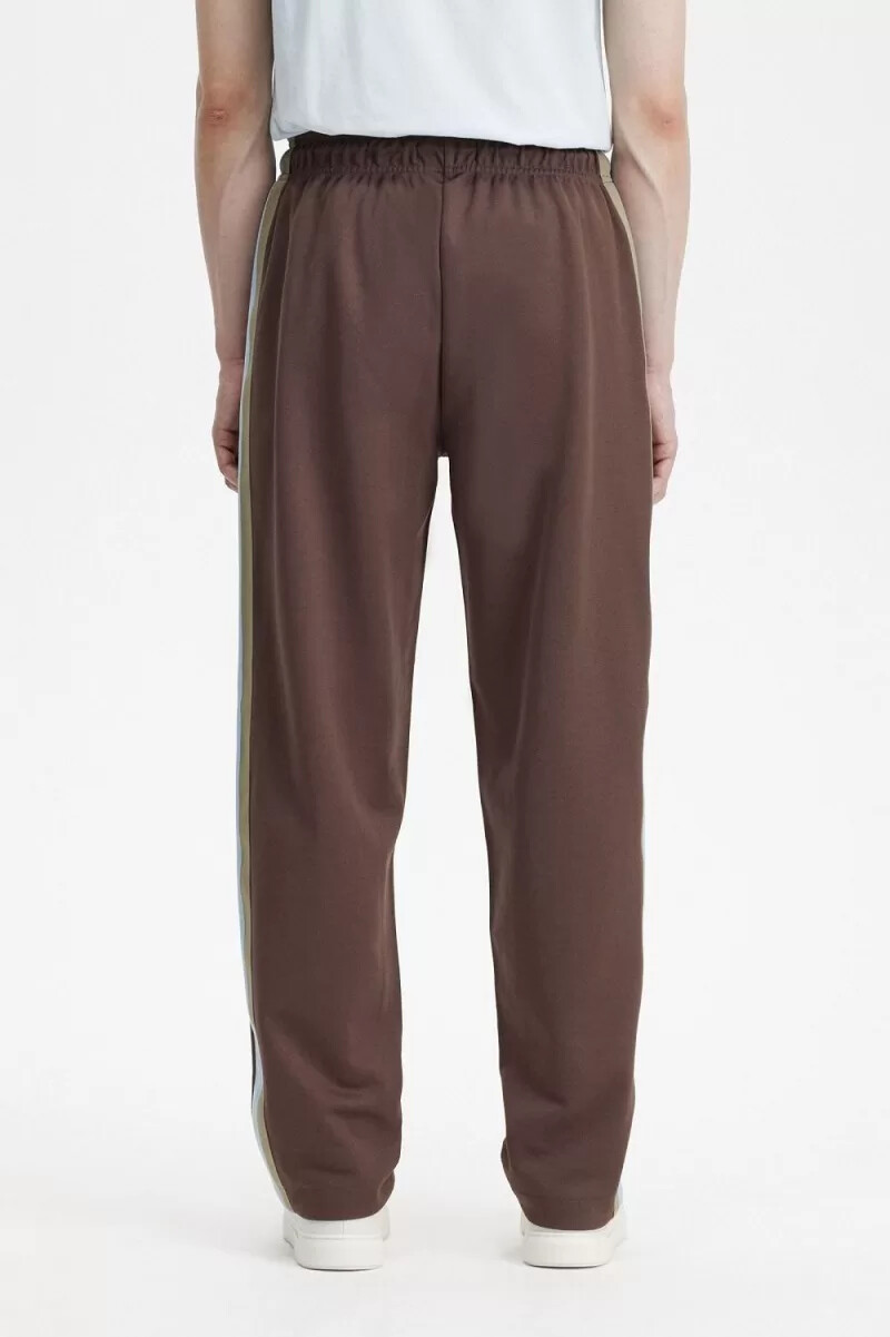 fred perry tape detail track mens pants dark red
