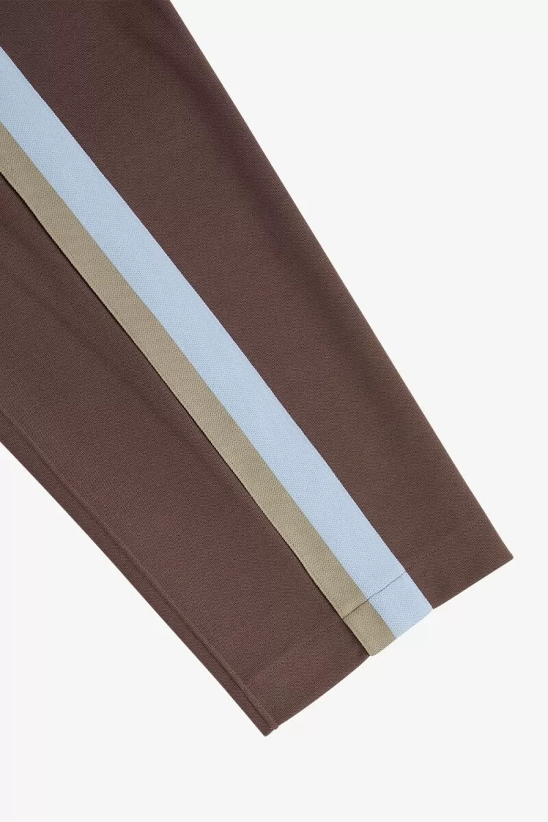 fred perry tape detail track mens pants dark red