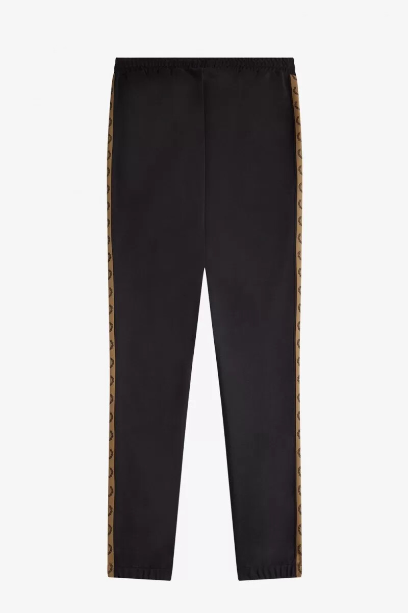 fred perry taped track mens pants black brown