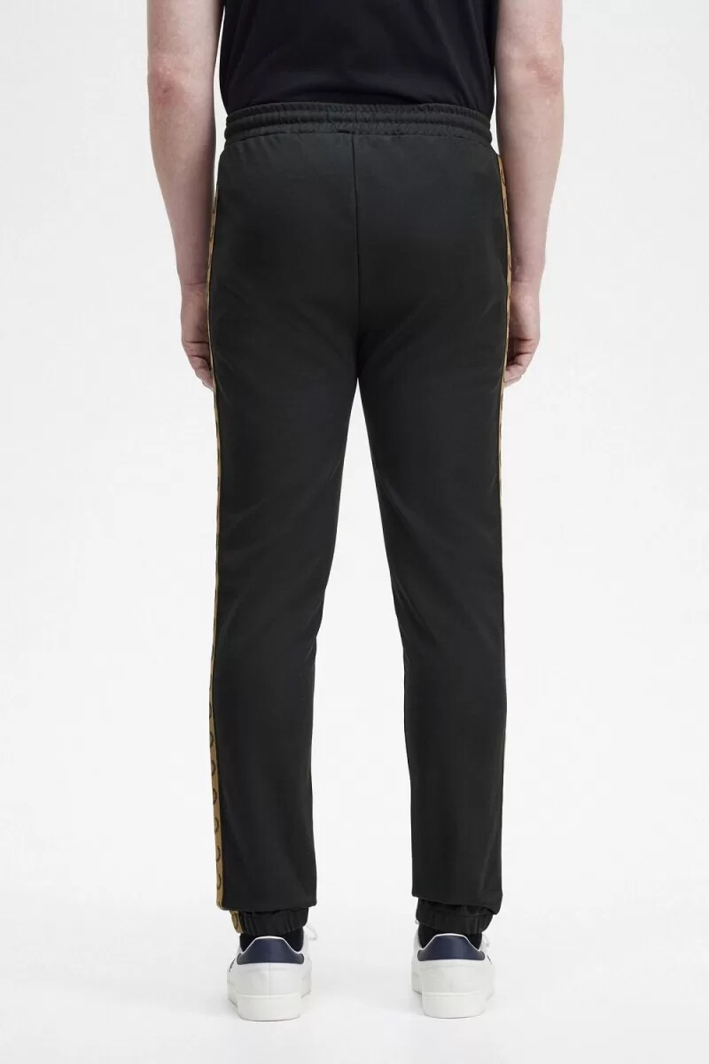 fred perry taped track mens pants black brown