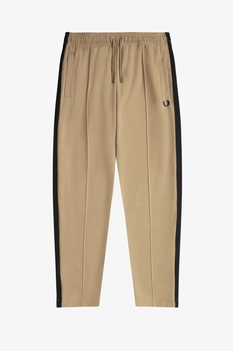 fred perry tape detail track mens pants green
