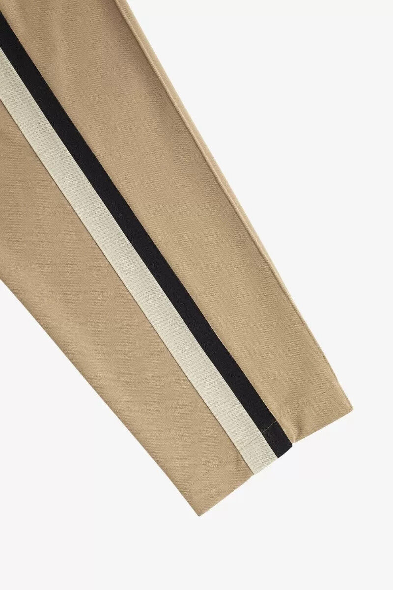 fred perry tape detail track mens pants green