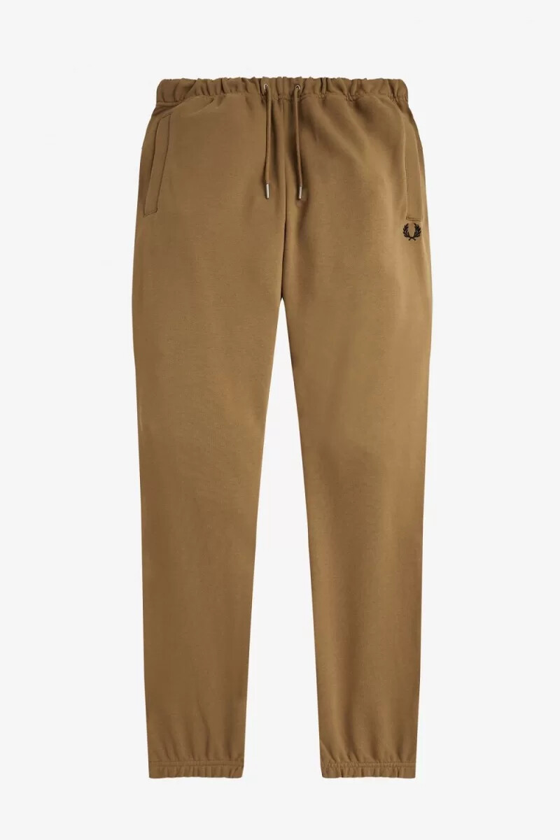 fred perry loopback sweat mens pants brown burnt tobacco