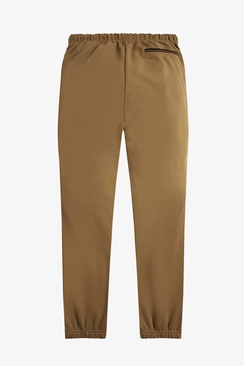 fred perry loopback sweat mens pants brown burnt tobacco