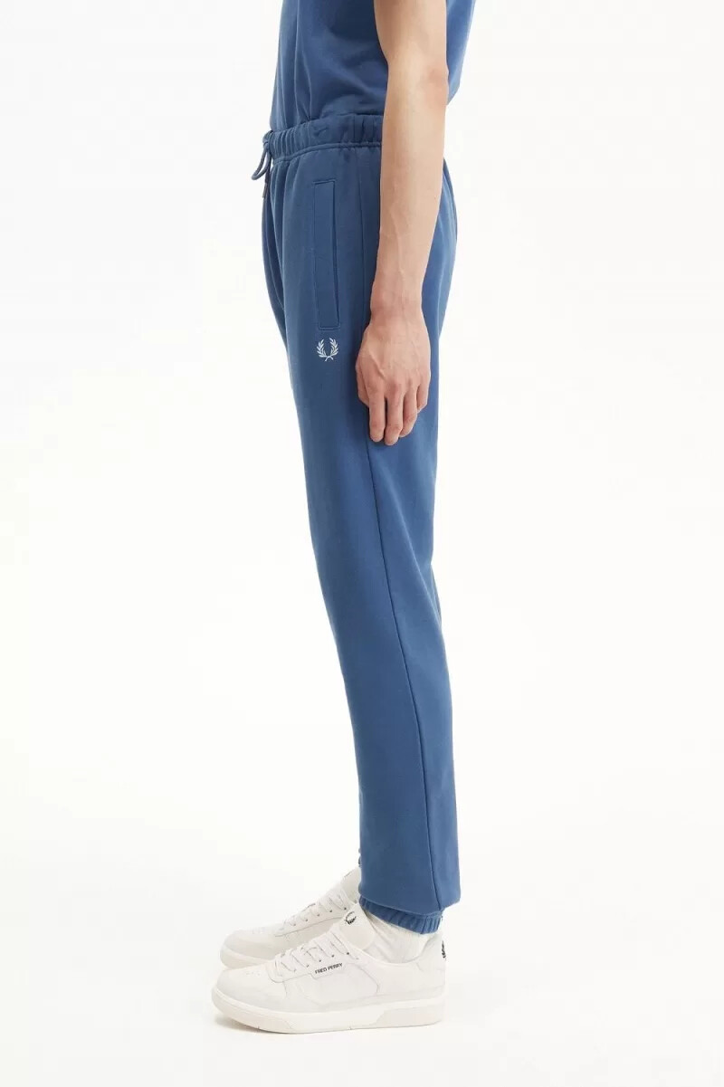 fred perry loopback sweat mens pants midnight blue light aqua