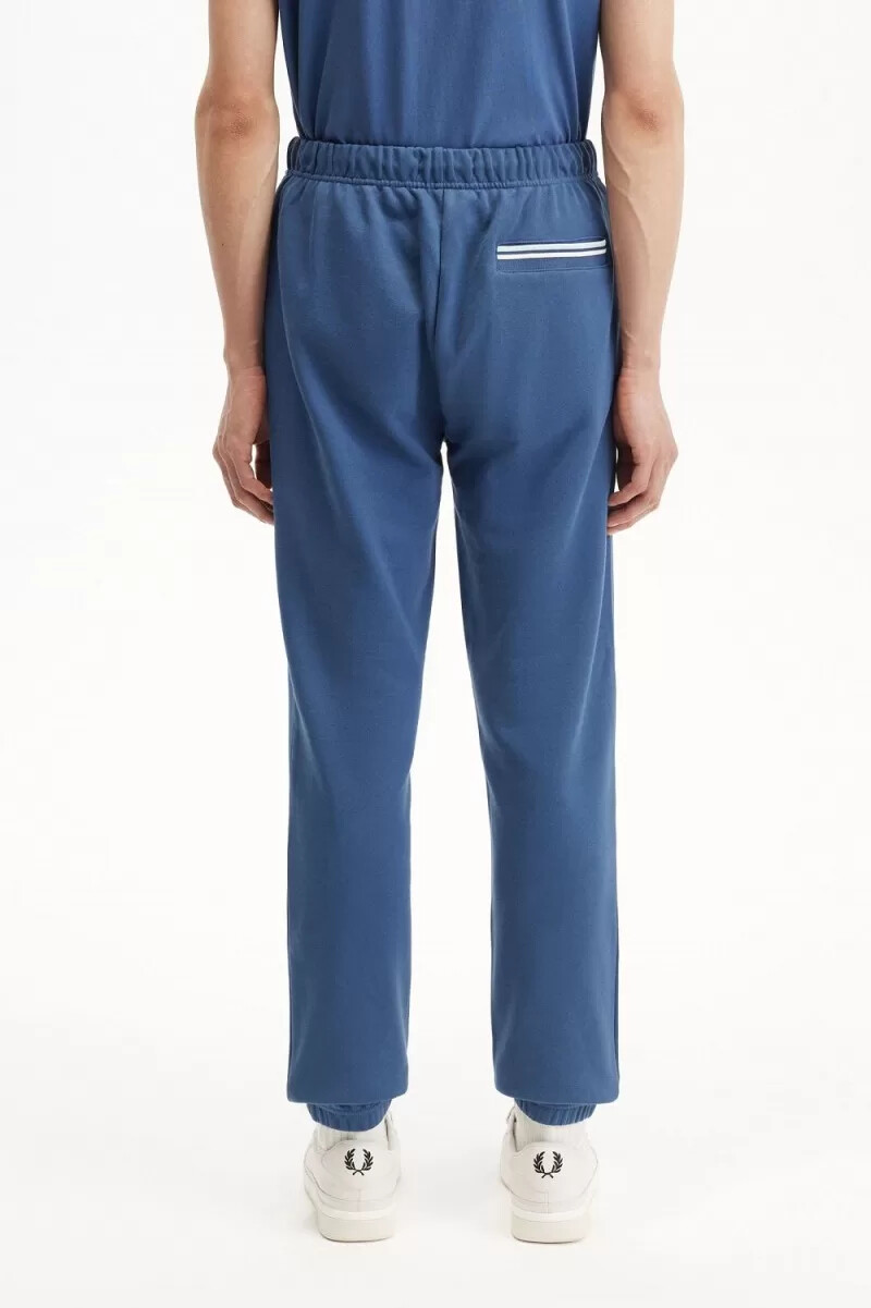 fred perry loopback sweat mens pants midnight blue light aqua