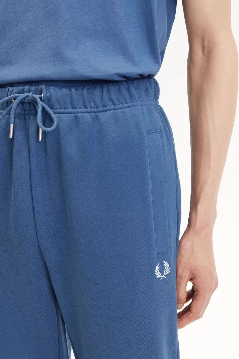 fred perry loopback sweat mens pants midnight blue light aqua