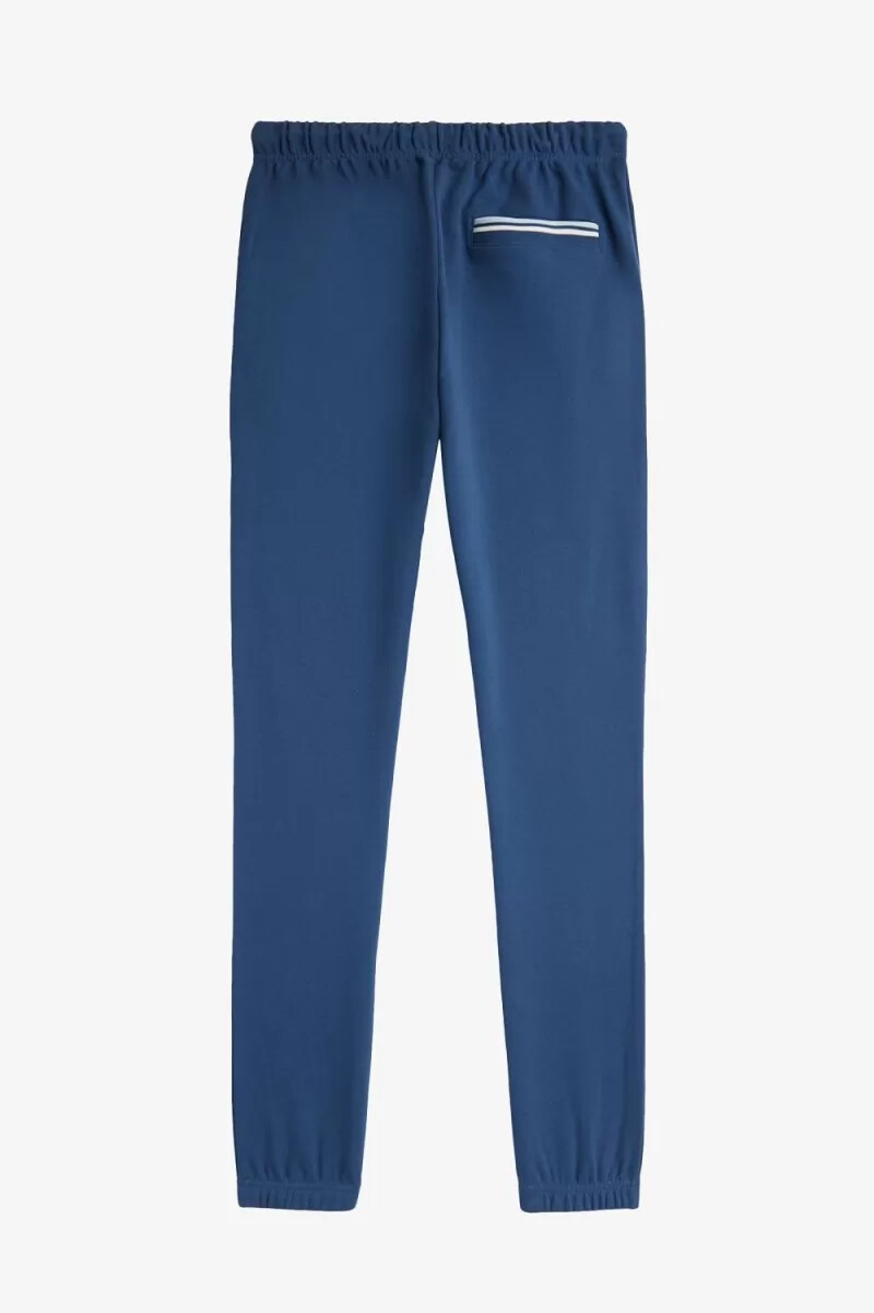 fred perry loopback sweat mens pants midnight blue light aqua