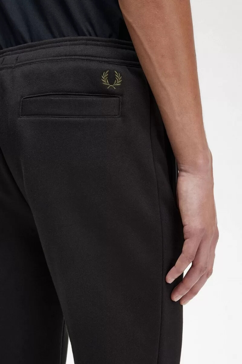 fred perry graphic branding sweat mens pants black