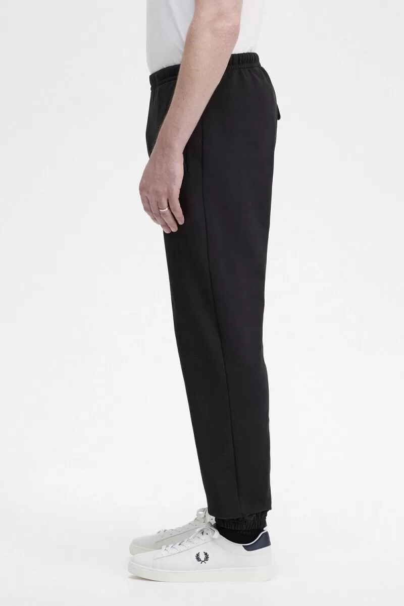 fred perry badge detail track mens pants black