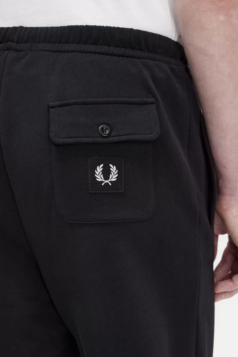 fred perry badge detail track mens pants black