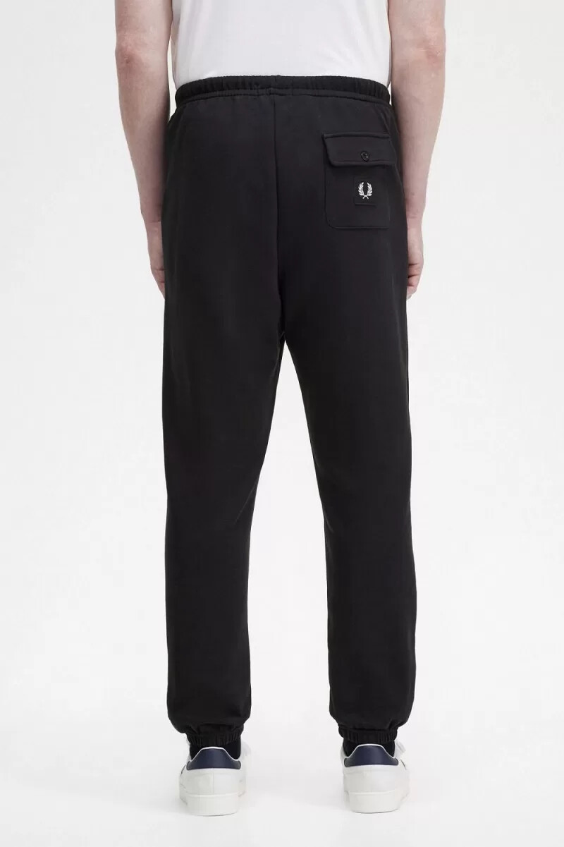 fred perry badge detail track mens pants black