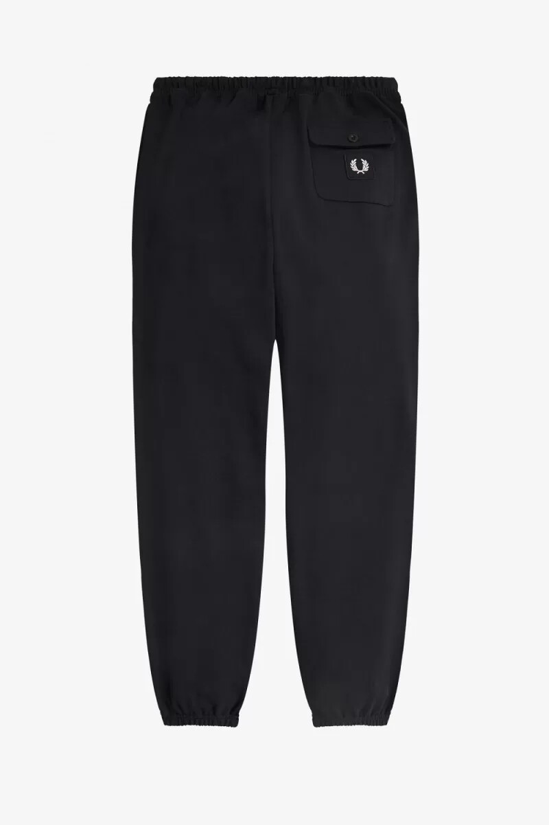 fred perry badge detail track mens pants black