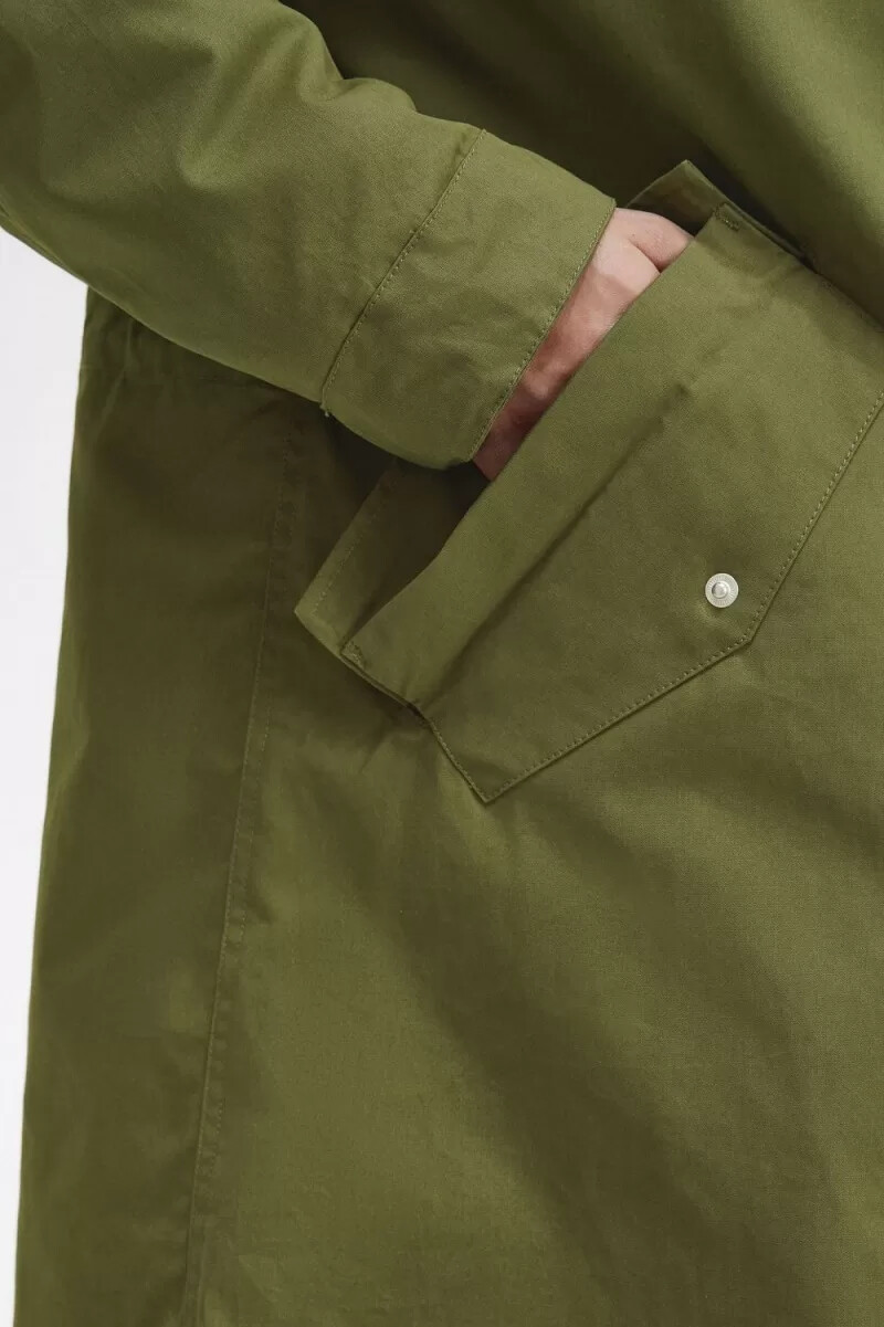 fred perry faux fur lined mens parka parka green