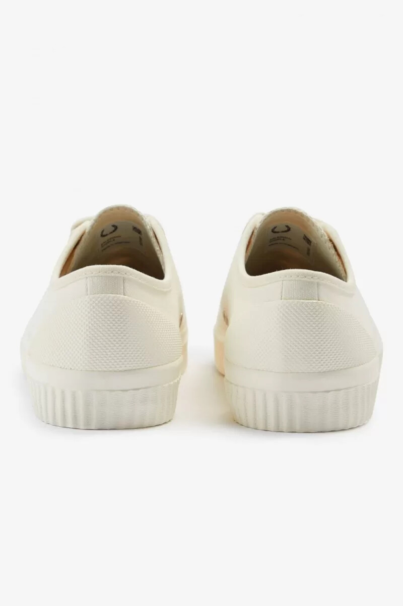 fred perry low hughes mens plimsolls light beige