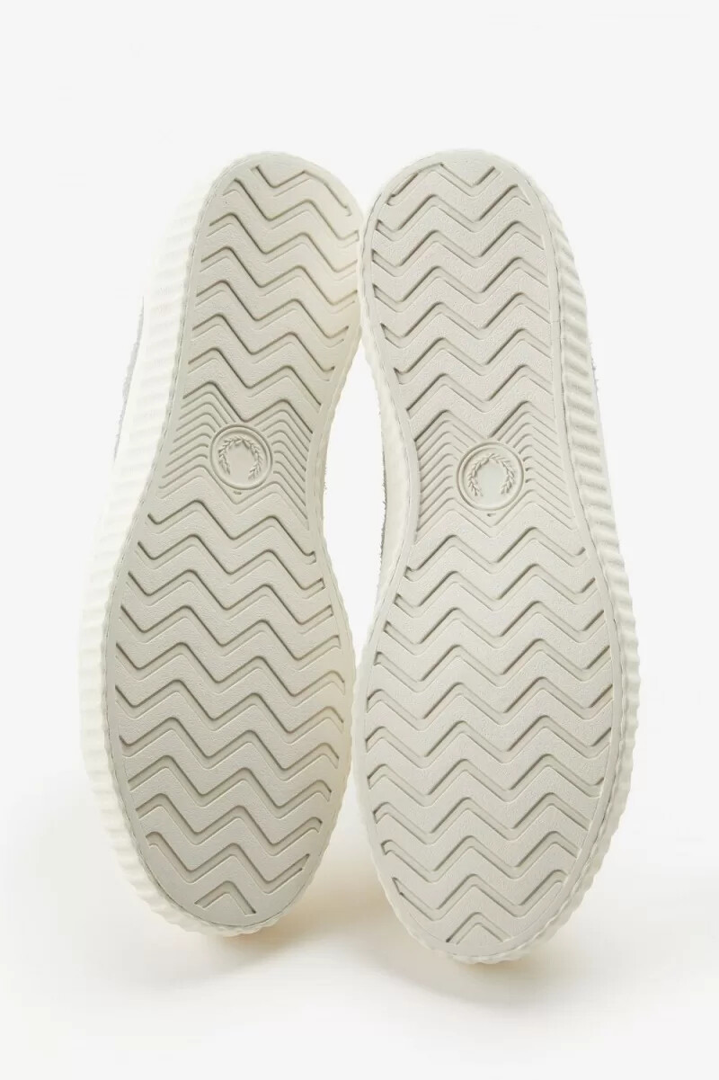 fred perry hughes low mens plimsolls grey