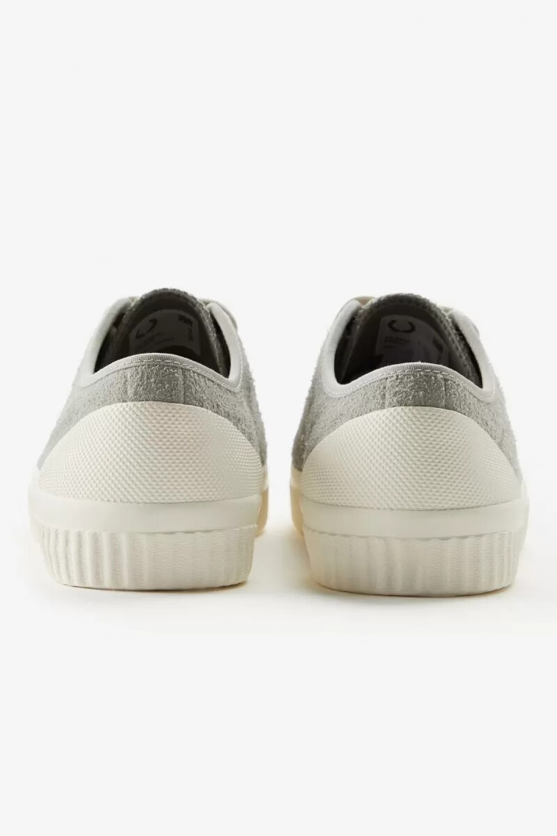 fred perry hughes low mens plimsolls grey
