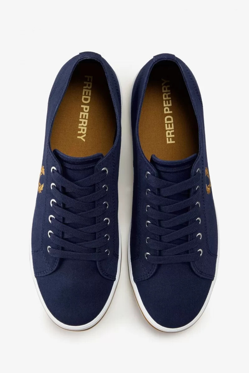 fred perry kingston mens plimsolls french navy