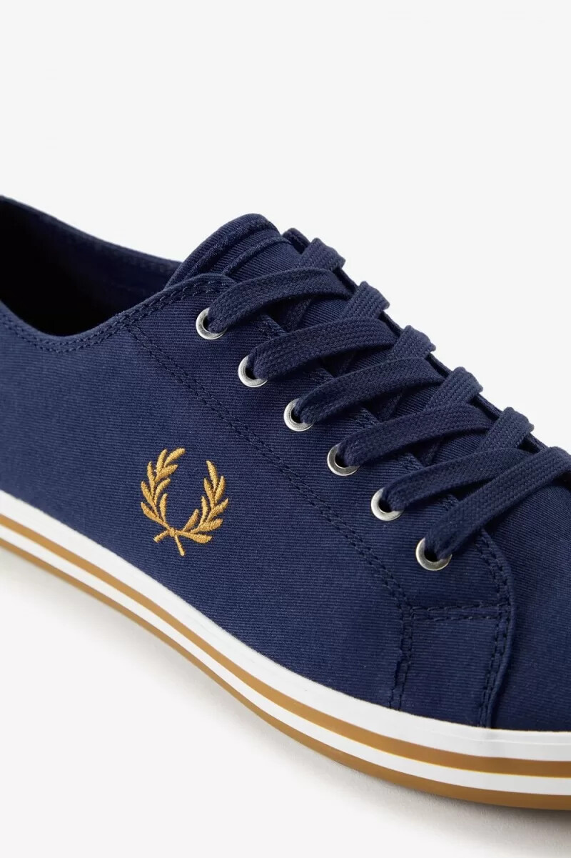 fred perry kingston mens plimsolls french navy