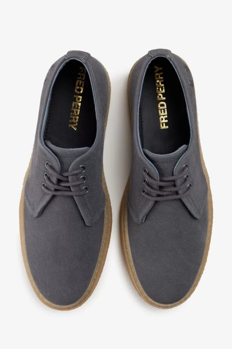 fred perry linden mens plimsolls charcoal