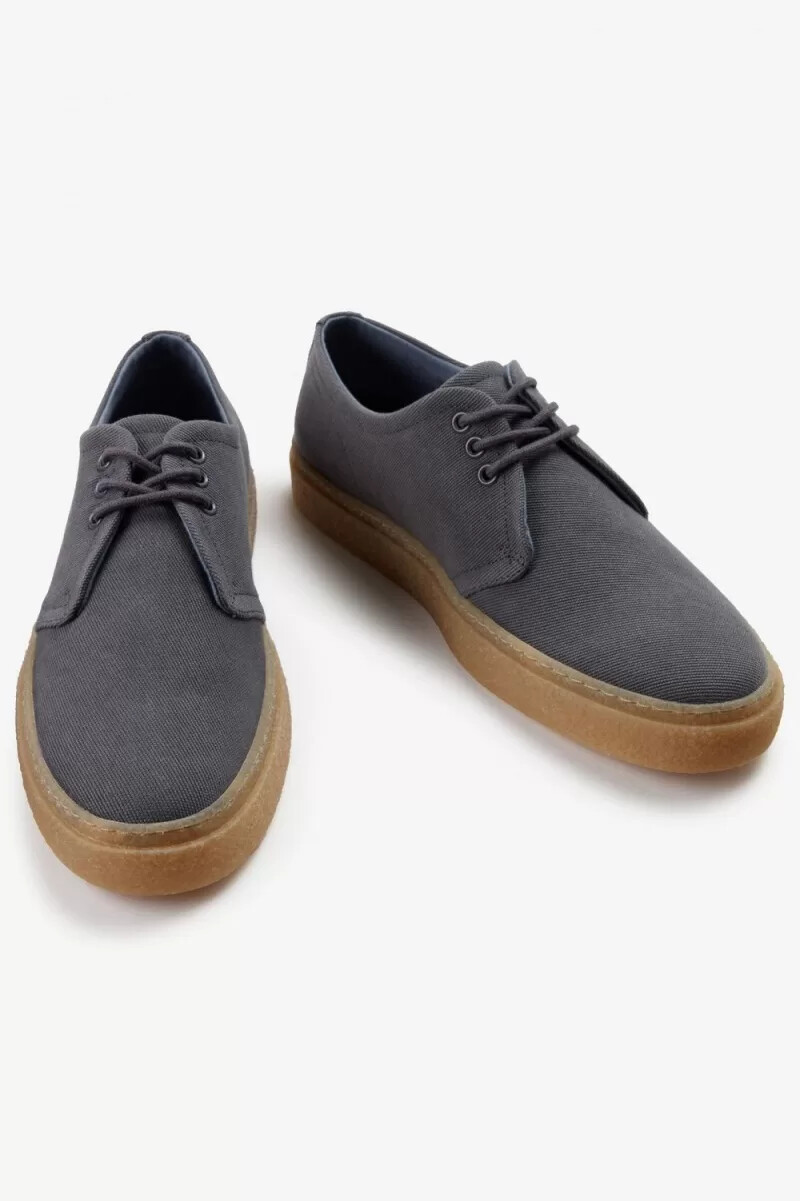 fred perry linden mens plimsolls charcoal