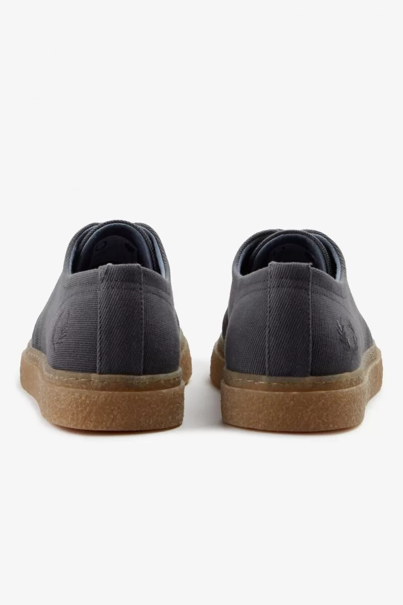 fred perry linden mens plimsolls charcoal