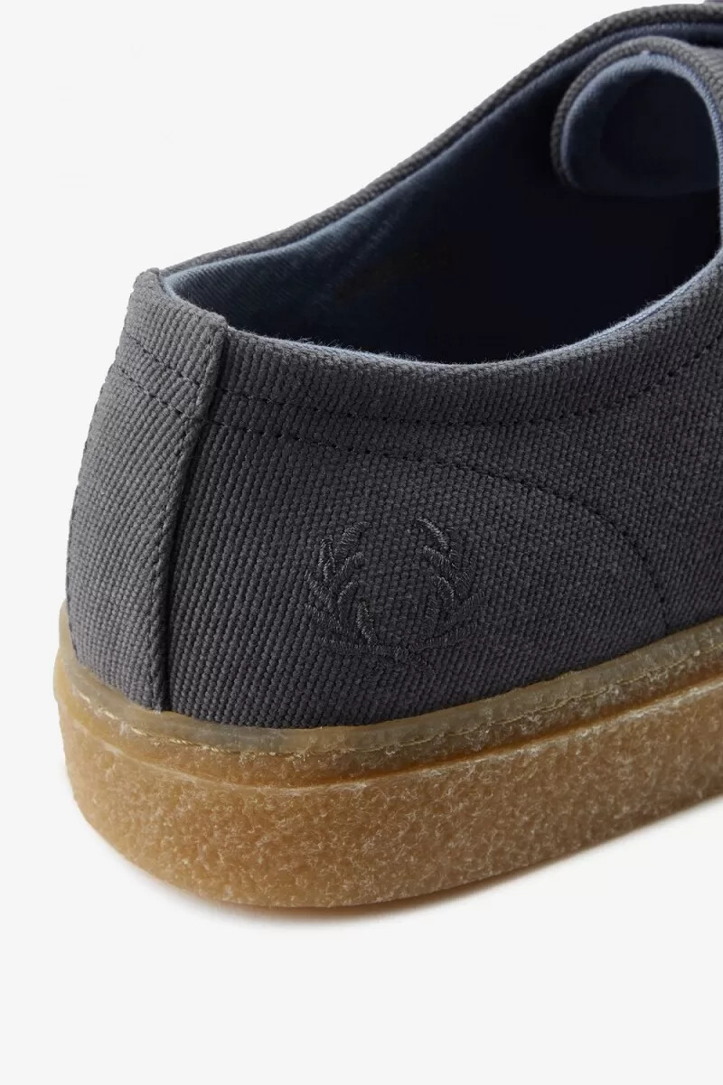 fred perry linden mens plimsolls charcoal