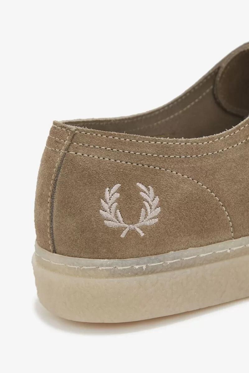 fred perry linden mens plimsolls warm grey