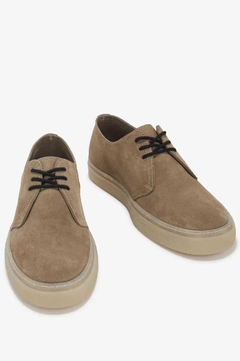 fred perry linden mens plimsolls warm grey