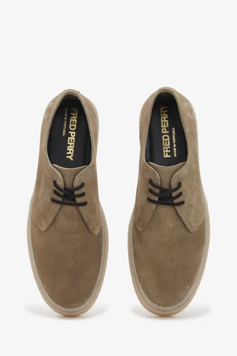 fred perry linden mens plimsolls warm grey