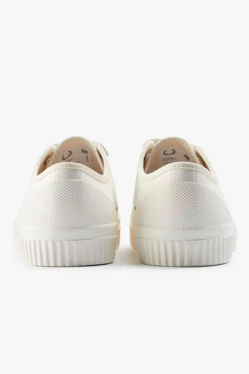 fred perry low hughes mens plimsolls ivory light beige
