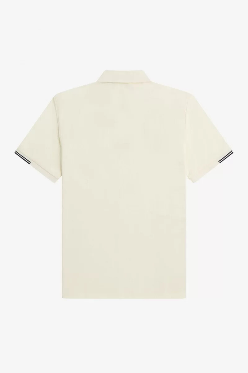 fred perry half zip mens polo shirt beige