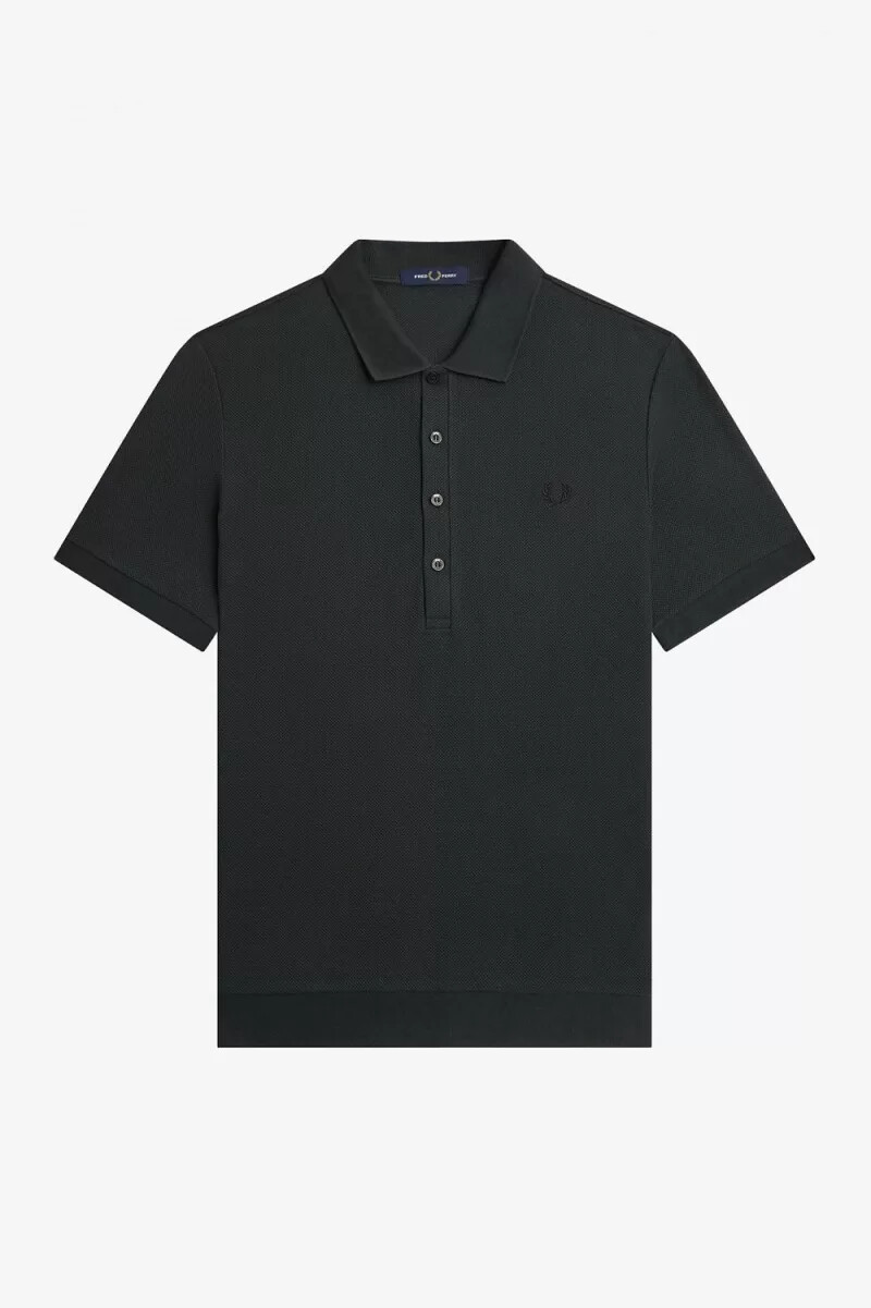 fred perry honeycomb cotton mens polo shirt night green